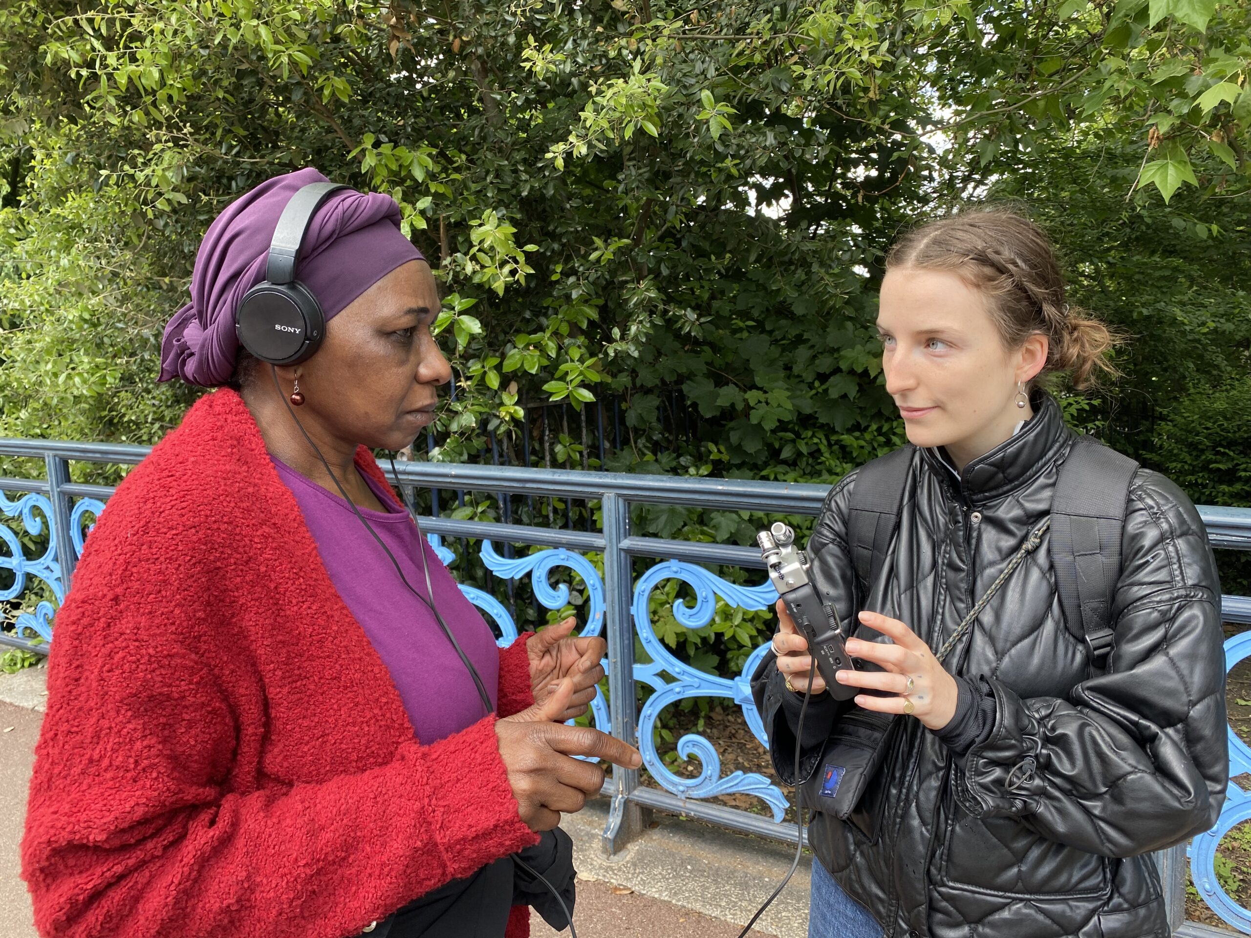 Hajia-learning-sound-equipment-with-Meli